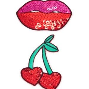 Celebrate Shop 2-Pc. Cherries 🍒 👄 Sequined Patch